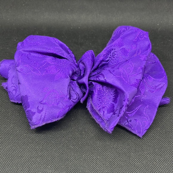 Accessories Vintage Purple Satin Barrette Hair Bow Poshmark